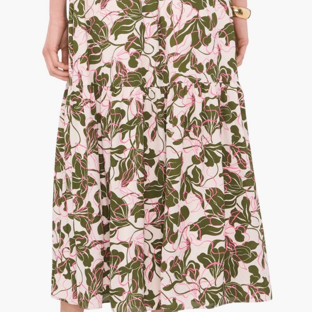 PARKER Floral Egret Tiered Midi Skirt - Picture 7 of 11
